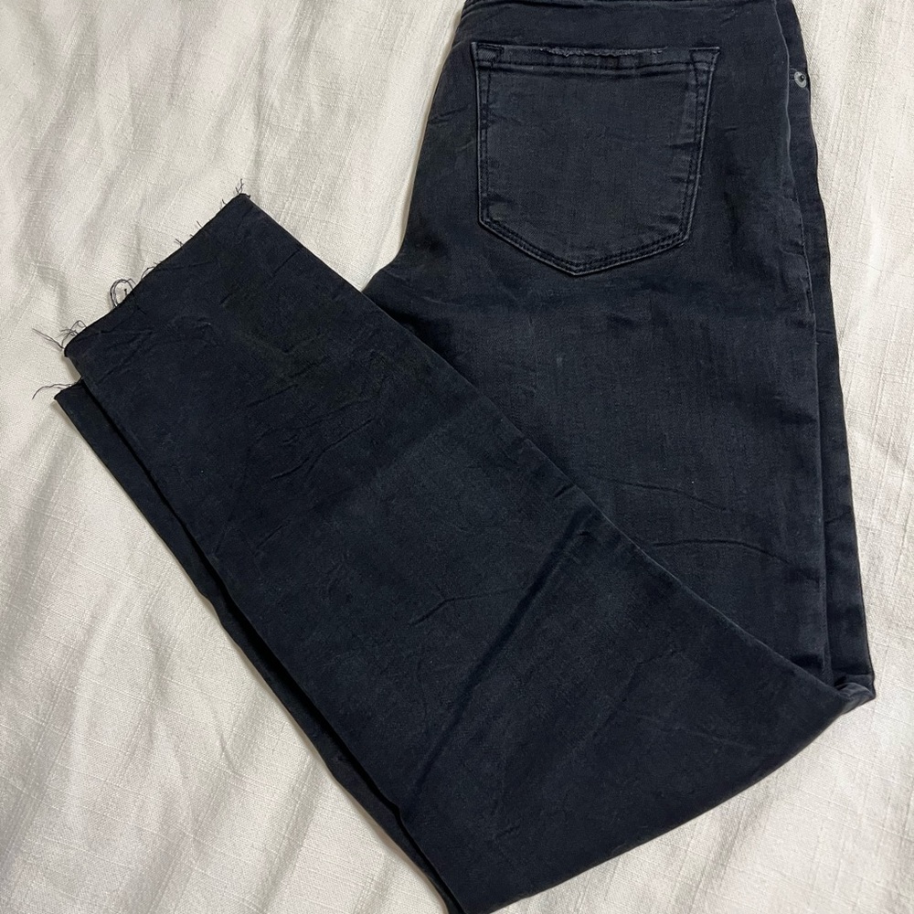 Black straight jeans